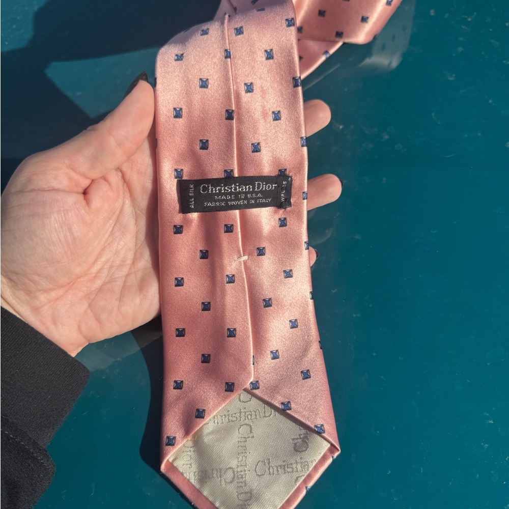 Christian Dior Pink Silk Tie
